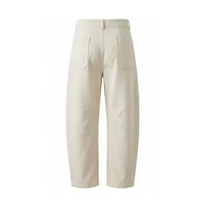 Nooki Design Women's Neutrals Binx Barrel Leg Trousers - Cream In White