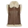 Nooki Design Women's Neutrals / Brown Devina Biker Gilet In Tan In Brown