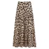 Nooki Design Women's Neutrals / Brown Dominica Tiered Skirt - Leopard In Brown