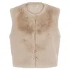 Nooki Design Women's Neutrals Edelweiss Gilet In Mink In Black/yellow