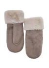 Nooki Design Women's Neutrals Fleur Mittens In Mink In Brown