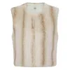 Nooki Design Women's Neutrals / White Edelweiss Faux Fur Gilet - Cream Zig Zag In Neutral