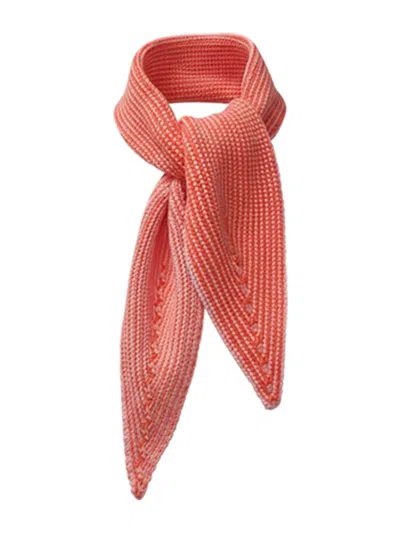 Nooki Design Women's Orange Madria Rib Knit Scarf - Coral Mix