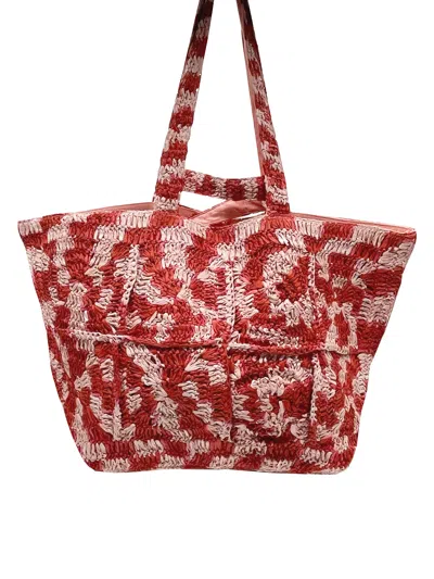 Nooki Design Glasto Crochet Tote-pink