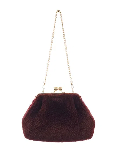 Nooki Design Women's Purple Booba Faux Fur Clutch Bag - Burgundy