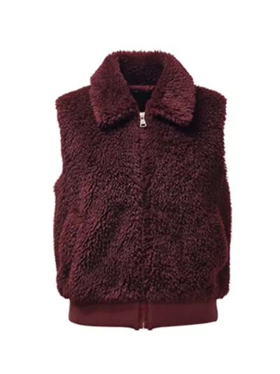 Nooki Design Women's Purple Mylo Borg Gilet - Plum In Burgundy