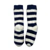 Nooki Design Women's Snug Cosy Sock In Navy Stripe / Blue In Blue