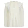 Nooki Design Women's White Arlington Blouse - Cream In White