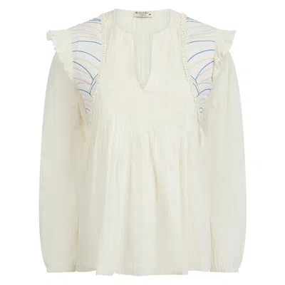 Nooki Design Women's White Arlington Blouse - Cream