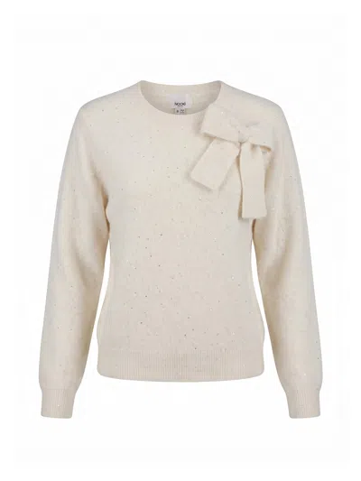 Nooki Design Women's White Chatsworth Bow Jumper - Cream