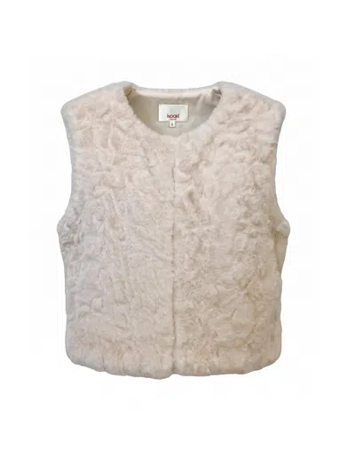 Nooki Design Women's White Edelweiss Faux Fur Gilet - Cream