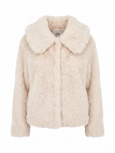 Nooki Design Women's White Galaxy Faux Fur Jacket - Cream