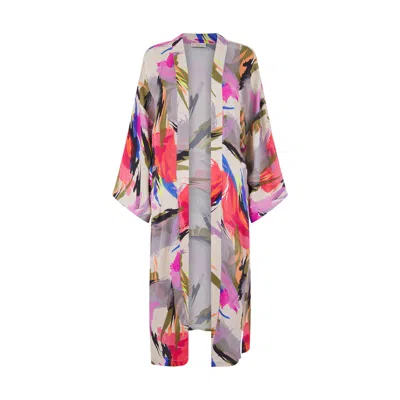 Nooki Design Women's White Martinique Kimono In Multi