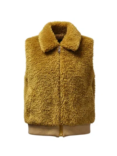 Nooki Design Women's Yellow Mylo Borg Gilet - Chartreuse