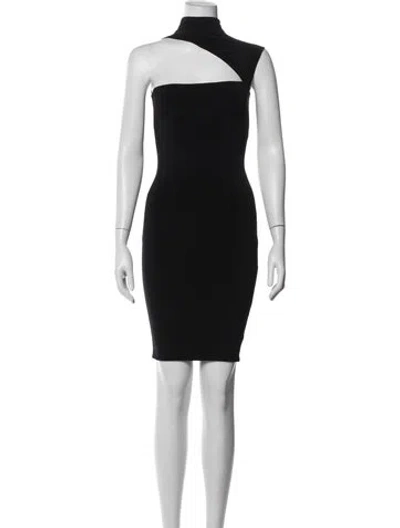 Pre-owned Nookie Asymmetrical Mini Dress In Black