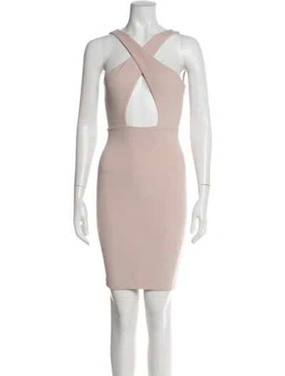 Pre-owned Nookie Asymmetrical Mini Dress In Neutral