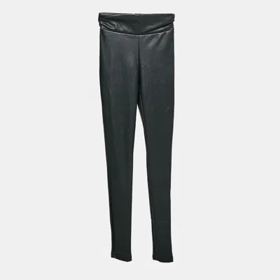 Nookie Black Faux Leather Skinny Viktoria Pants In Gray