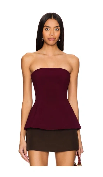 Nookie Caroline Strapless Top In Wine
