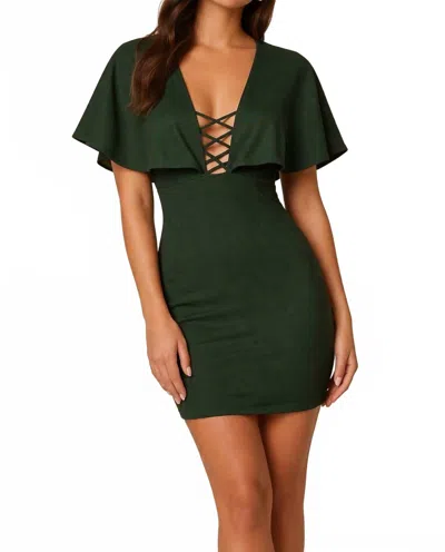 Nookie Charlie Mini Dress In Olive In Multi