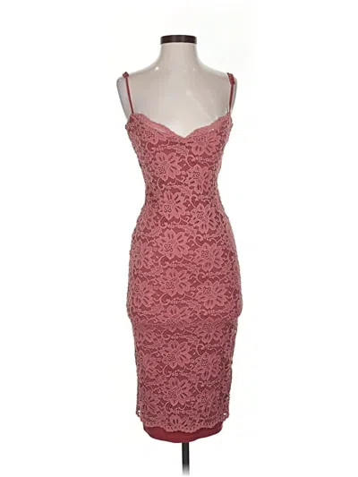 Pre-owned Nookie Cocktail Dress In Burgundy