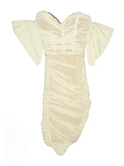 Pre-owned Nookie Cocktail Dress In White