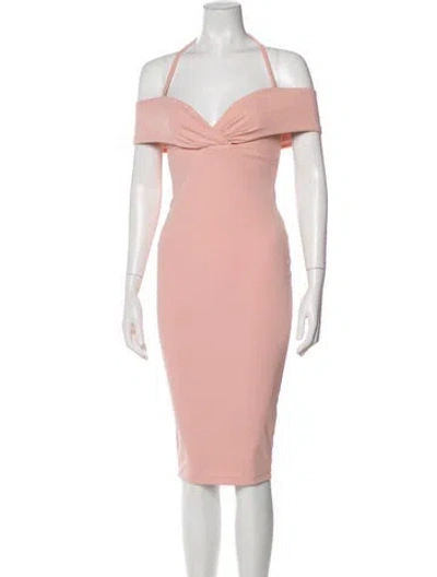 Pre-owned Nookie Cowl Neck Knee-length Dress W/ Tags In Pink