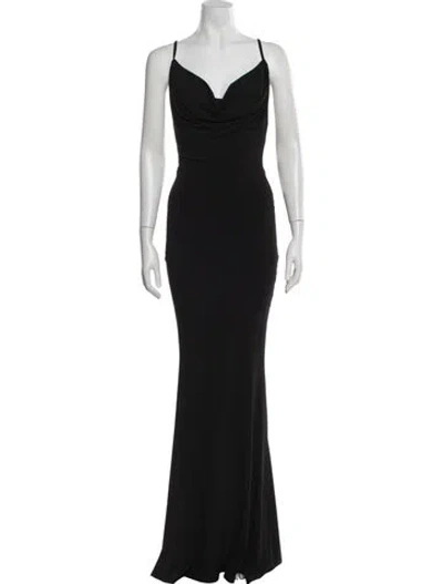 Pre-owned Nookie Cowl Neck Long Dress In Black