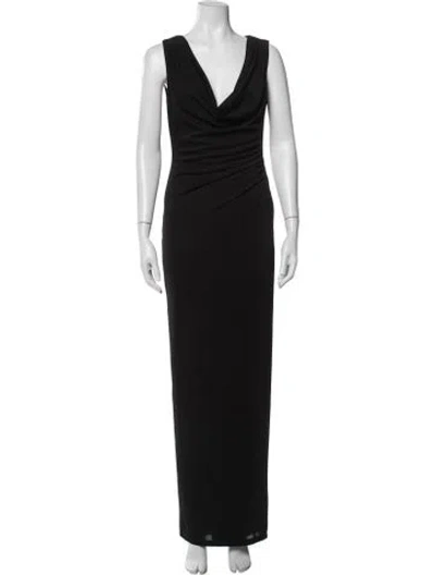 Pre-owned Nookie Cowl Neck Long Dress In Black