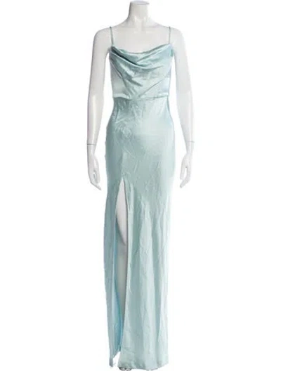 Pre-owned Nookie Cowl Neck Long Dress In Blue