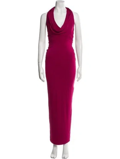 Pre-owned Nookie Cowl Neck Long Dress W/ Tags In Red