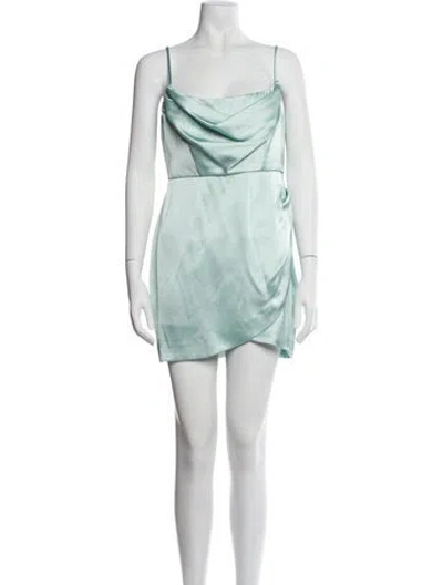 Pre-owned Nookie Cowl Neck Mini Dress In Green
