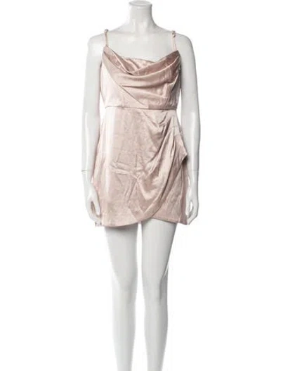 Pre-owned Nookie Cowl Neck Mini Dress In Pink