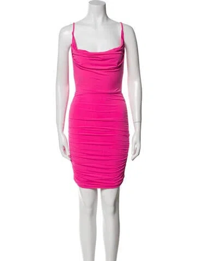 Pre-owned Nookie Cowl Neck Mini Dress In Pink