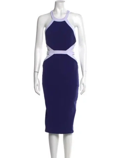 Pre-owned Nookie Crew Neck Midi Length Dress In Purple