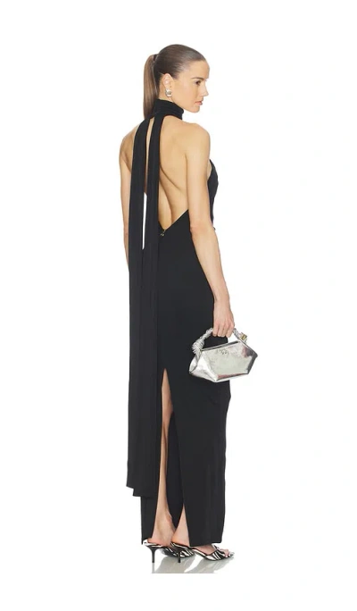 Nookie Crush Halter Gown In Black