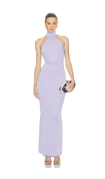 Nookie Crush Halter Gown In Purple