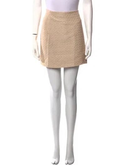 Pre-owned Nookie Cutout Accent Mini Skirt W/ Tags In Neutral