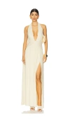 Nookie Desiree Halter Gown In Lemon