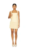 Nookie Desiree Square Neck Mini Dress In Lemon