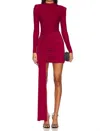 Nookie Enigma Mini Long Sleeve Dress In Ruby In Red