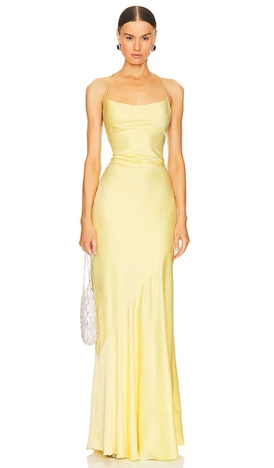 Nookie Entice Drape Gown In 柠檬色