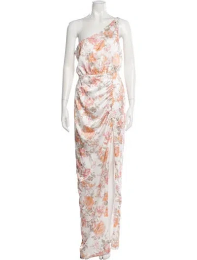 Pre-owned Nookie Floral Print Long Dress In Pink