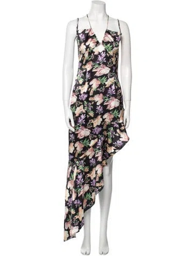 Pre-owned Nookie Floral Print Long Dress W/ Tags In Multi