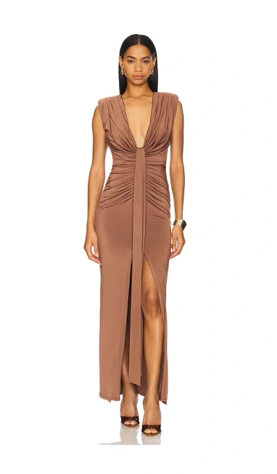 Nookie Giselle Maxi Dress In 深褐色