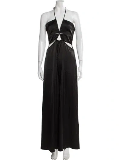 Pre-owned Nookie Halterneck Jumpsuit In Black