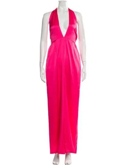 Pre-owned Nookie Halterneck Jumpsuit In Pink