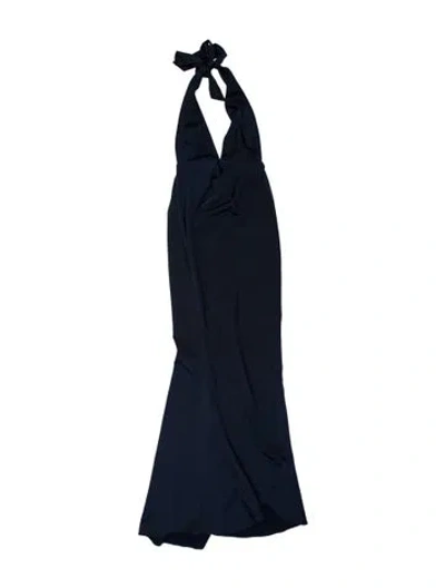 Pre-owned Nookie Halterneck Long Dress W/ Tags In Blue