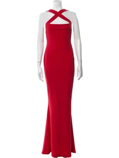 Pre-owned Nookie Halterneck Long Dress W/ Tags In Orange