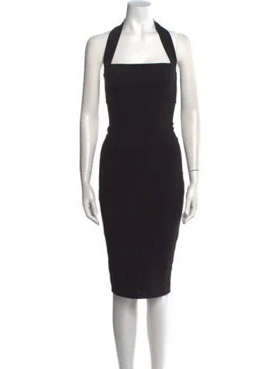 Pre-owned Nookie Halterneck Midi Length Dress In Black