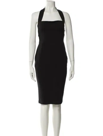 Pre-owned Nookie Halterneck Midi Length Dress In Black